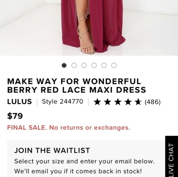 Lace Maxi Dress - Picture 3 of 8